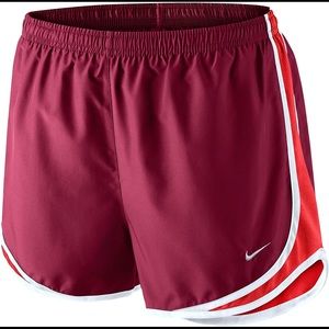 Red NIKE Dry Tempo Running Shorts